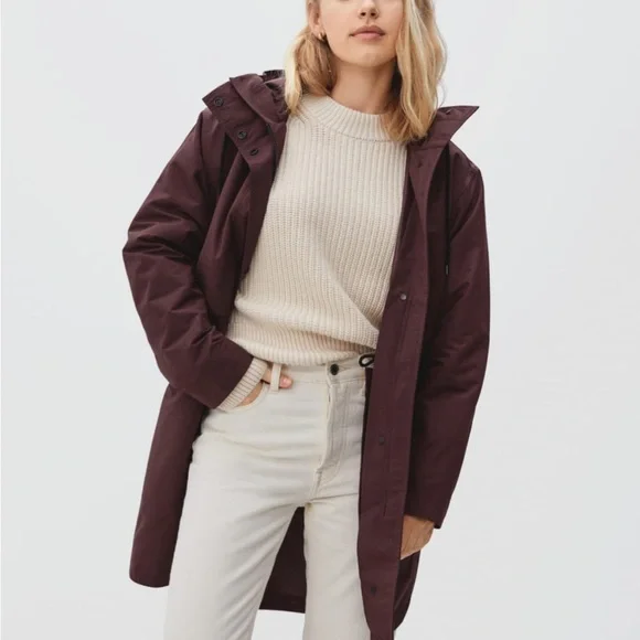 Everlane Anorak Hooded Coat - Picture 1 of 8